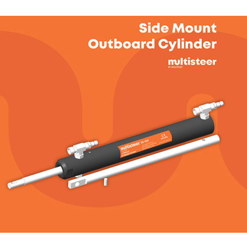 Side Mount Hydraulic Steering Outboard Cylinder for engine up to 300 Hp - LM-sc-300 - Multiflex